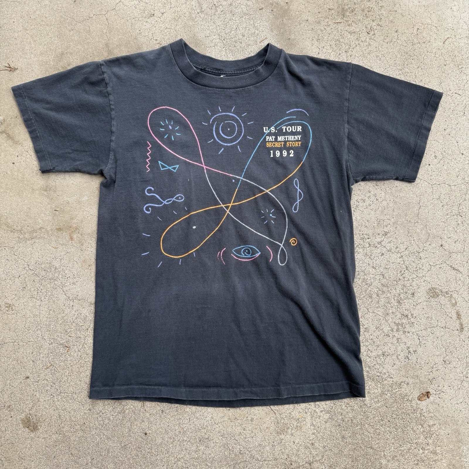 Vintage Pat Metheny Us Tour 1992 Tee Shirt Secret Story 90s Single Stitch Large